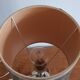 Chromed metal lamp and metallic paper lampshade. 70s