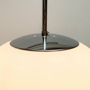 Vintage German space age glass ball pendant lamp by Limburg.