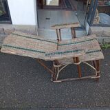 Fauteuil Chaise Longue en Rotin fin XIX ème siècle Belle Epoque.
