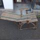Rattan Chaise Longue Armchair, late 19th century Belle Epoque.