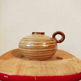 Round stoneware vase