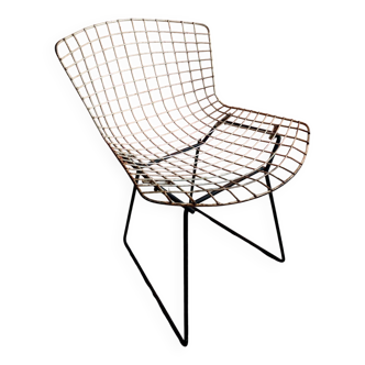 Black and white Wire chair - Harry Bertoia