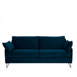 4-seater sofa convertible in velvet feet black pins