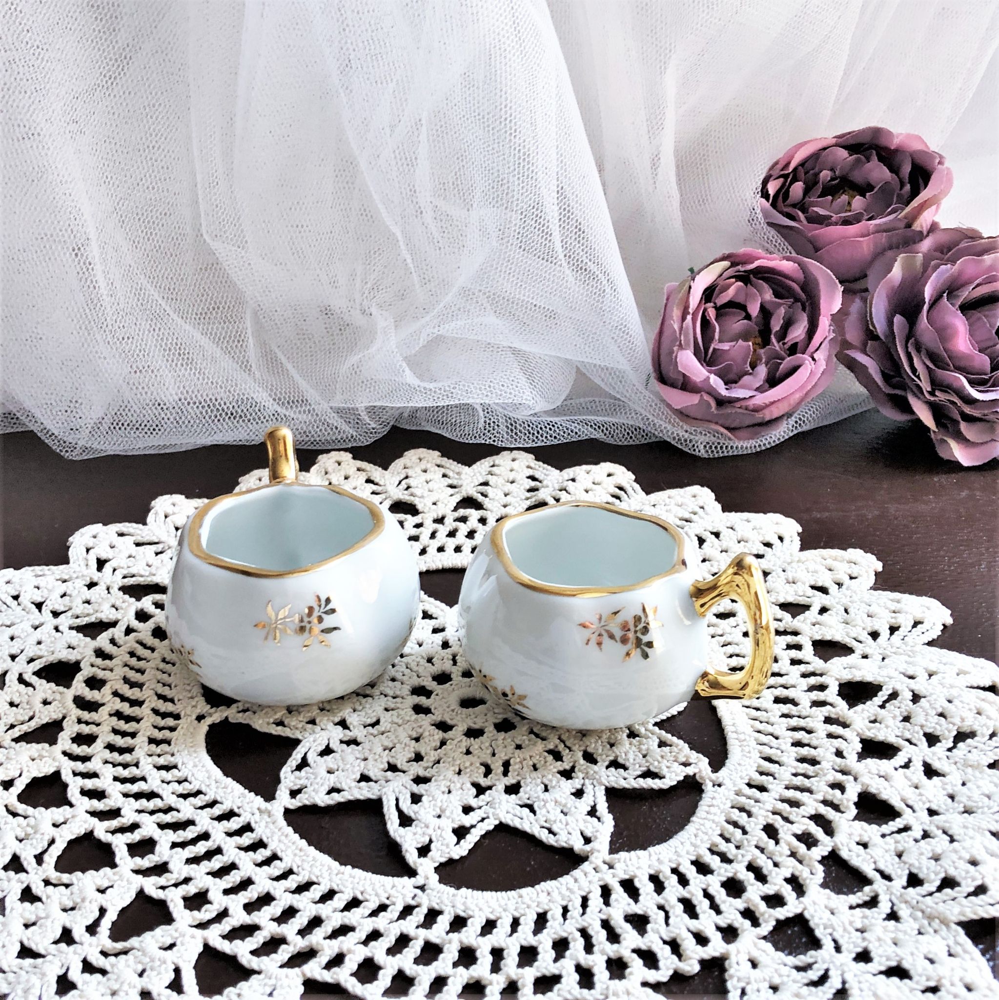 Pair of Luxury porcelain salt salers from France