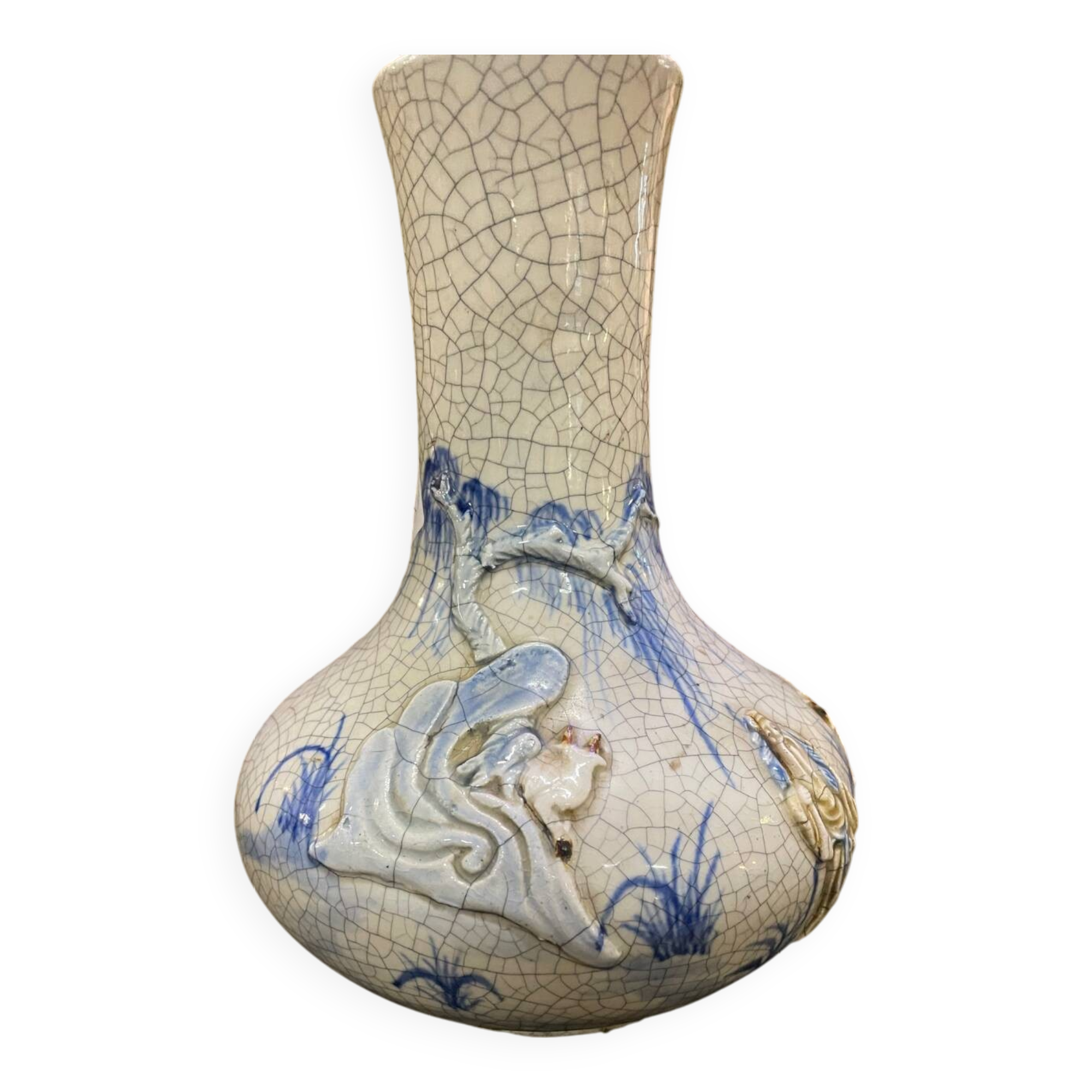 Vase porcelaine craquelé XIX