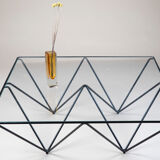 Metal and glass coffee table