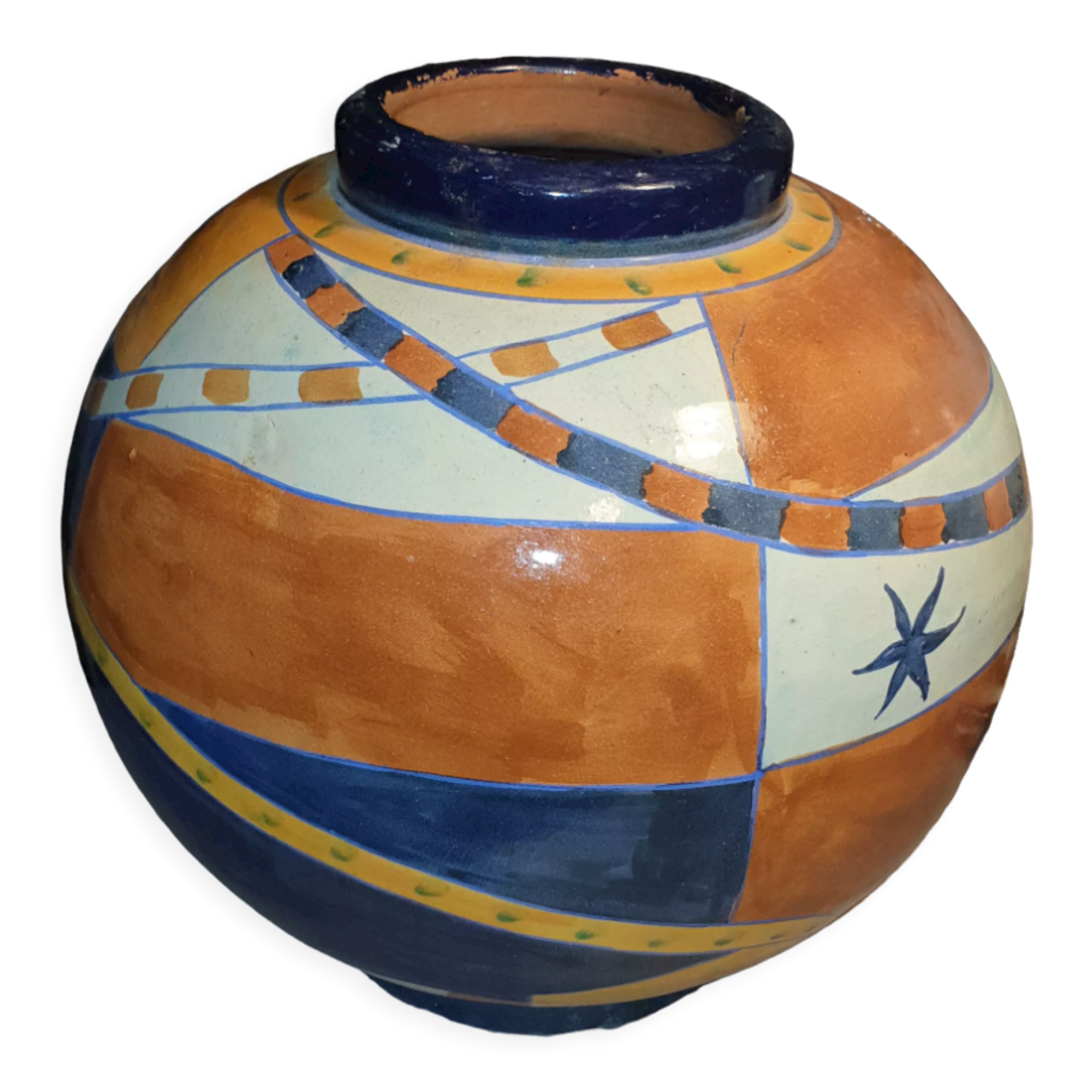 Large oriental ball vase