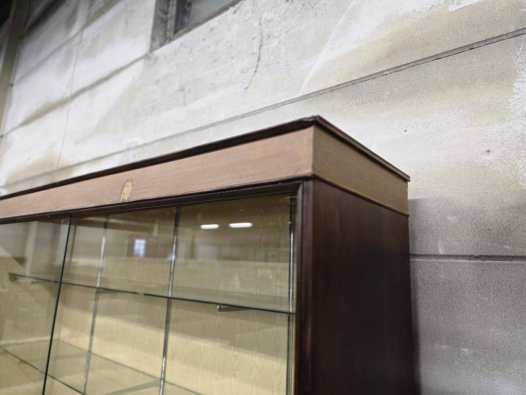XL vintage wooden display cabinet / sideboard / wall cabinet