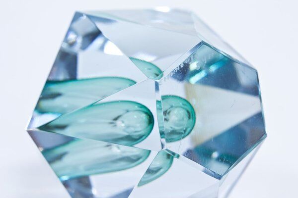 Crystal Vase Cut by Asta Stremberg for Strembergshyttan, Sweden, 1950s