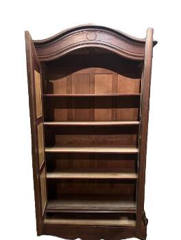 Antique wooden wardrobe, cupboard with mirrors