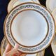 Set of 6 Limoges porcelain soup plates, decorated with gold 24