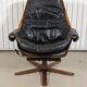 Vintage lounge armchair Gote Mobler 1960 swivel and reclining
