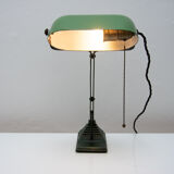 Art Deco bankers lamp, 1930s, Bohemia