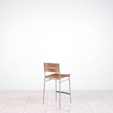 „Miss B“ steel lacquered aluminium bar stool by Tito Agnoli
