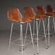 Tabourets de bar attribués à Dal Vera pour Charlotte Perriand / Les Arcs, années 1960