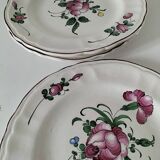 Trio of antique hand-painted plates