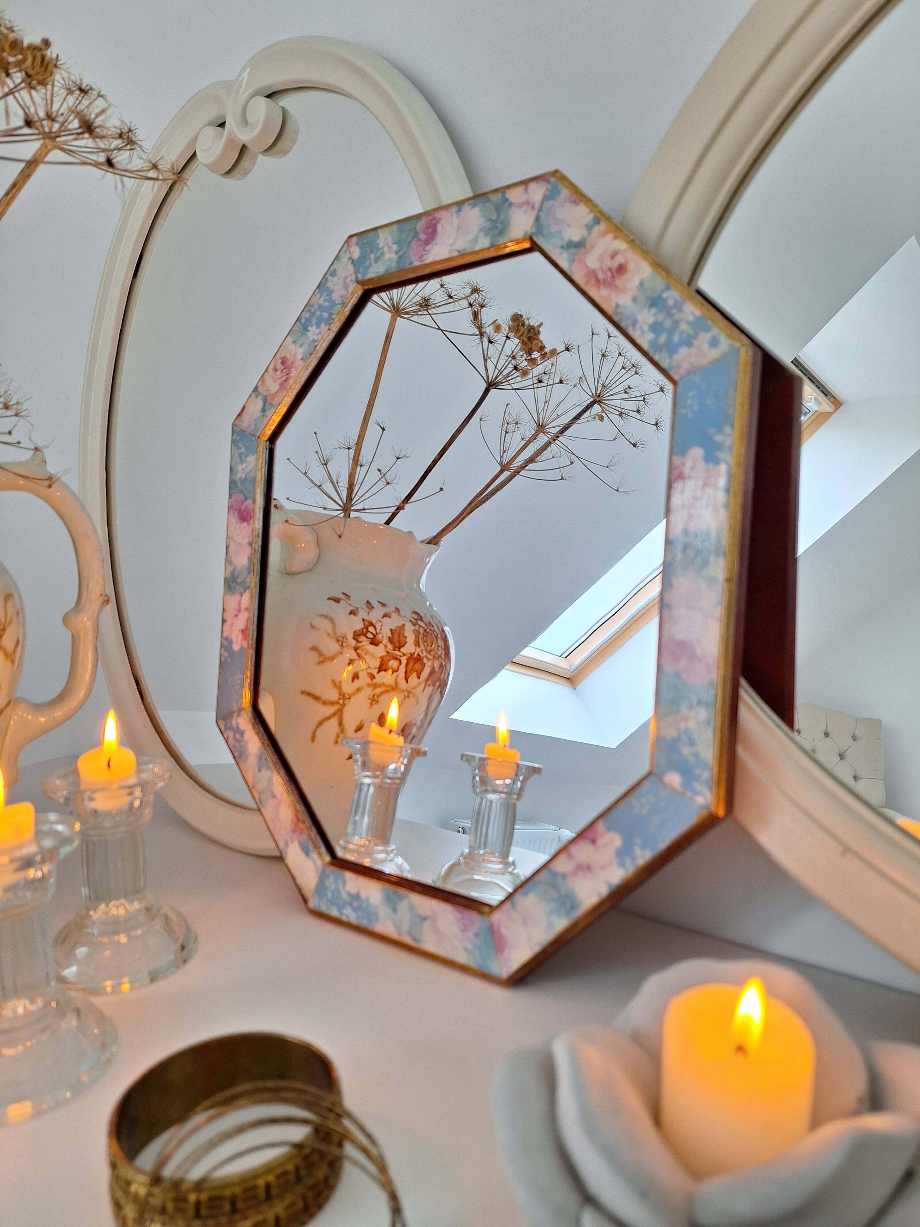 Vintage octagon mirror