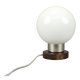 Lampe de table Globe en verre opalin tchèque du milieu du siècle par Pokrok Žilina, années 1960