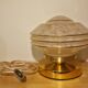 Art Deco glass touch lamp in pink Clichy glass