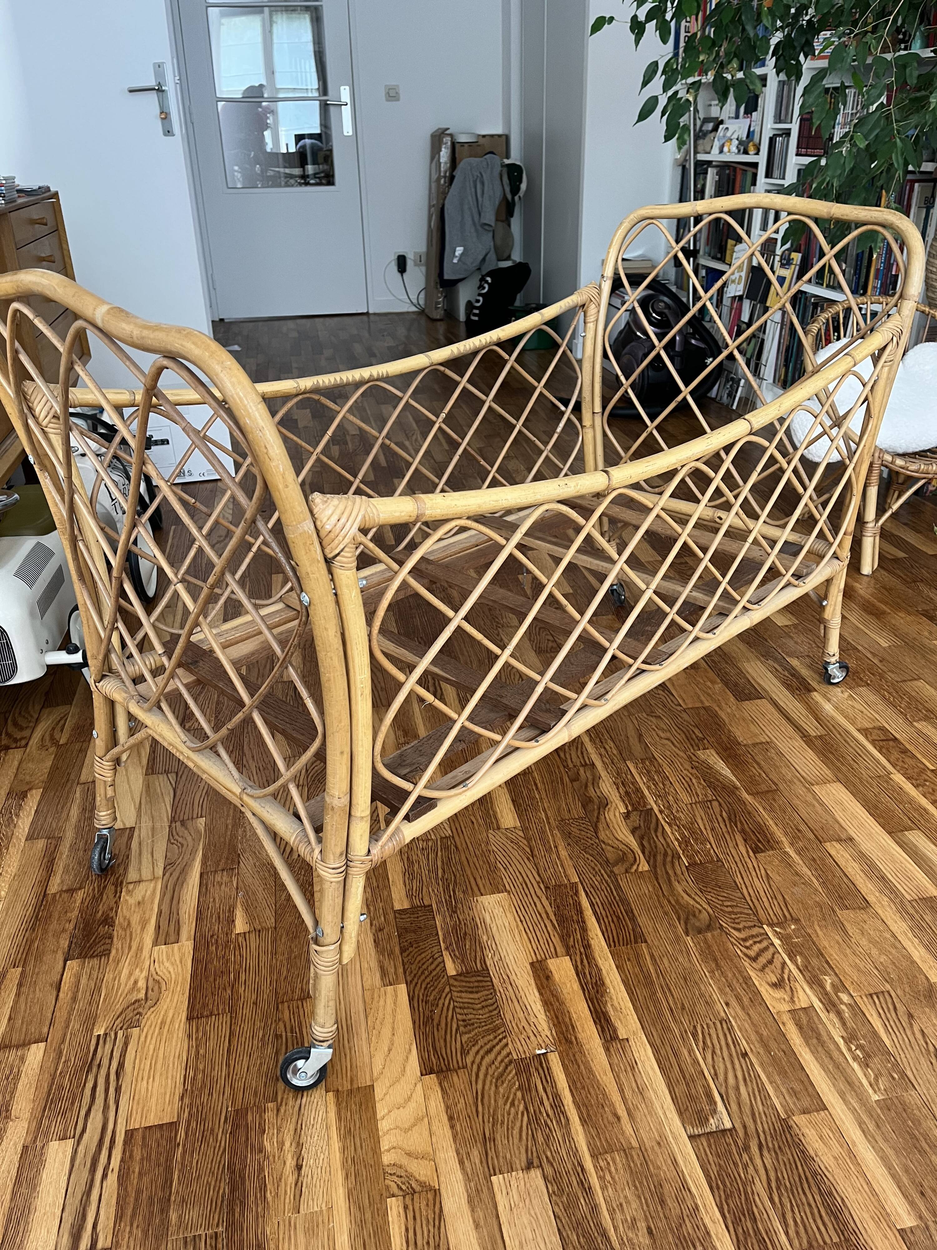 Beautiful vintage rattan bed