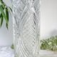 Vintage glass vase with geometric pattern