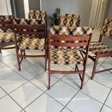 Set of 6 vintage Scandinavian chairs from the 1970s