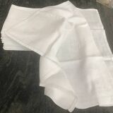 12 White damask napkins with JB monogram
