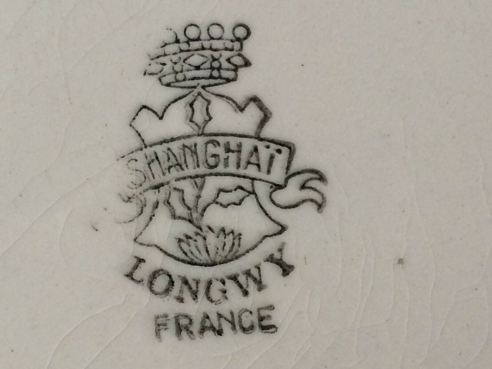 Flat plate décor Shanghai Longwy France