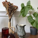 Green and blue speckled water carafe/pitcher