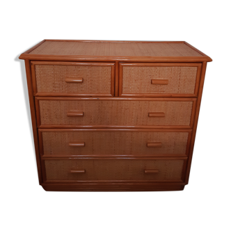 Dresser in rattan