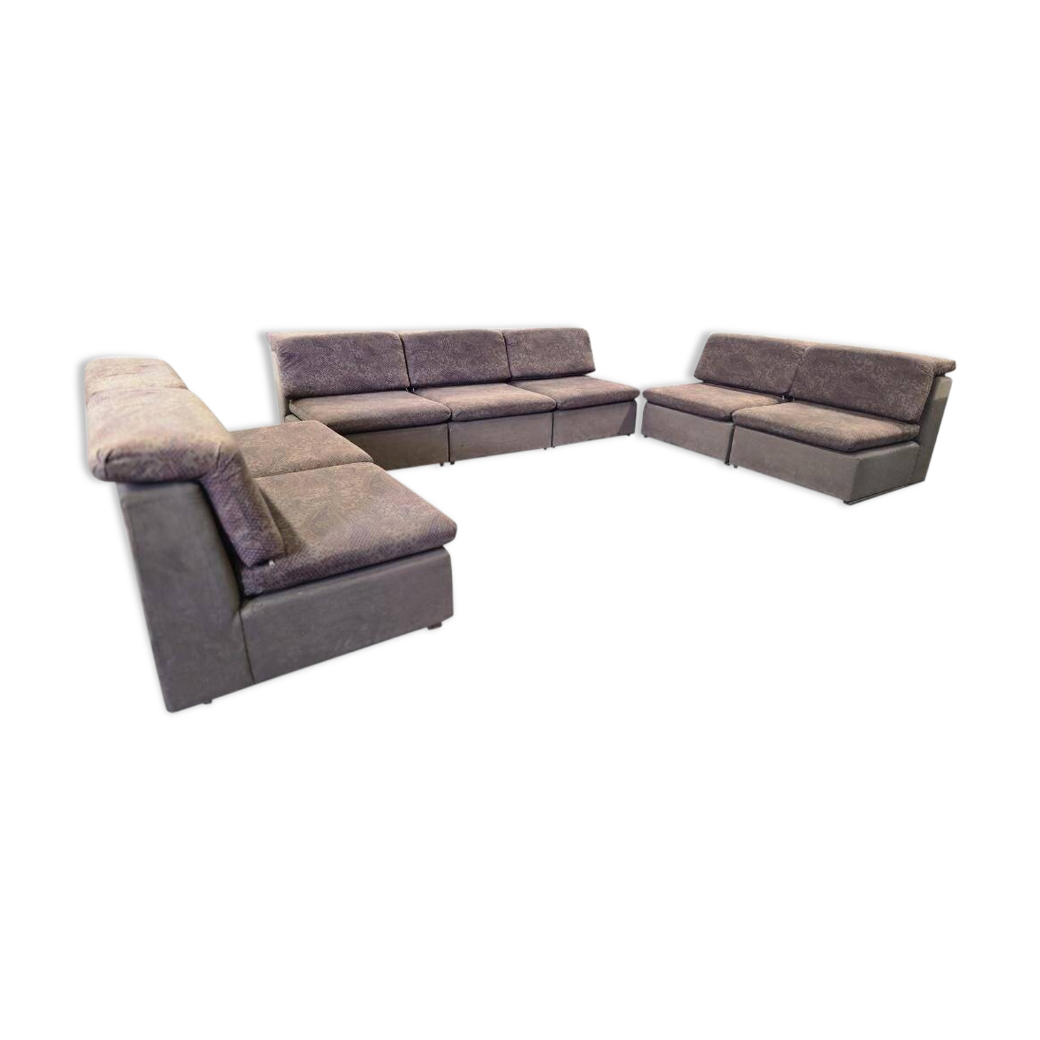 7-piece vintage modular sofa / living room / sofa