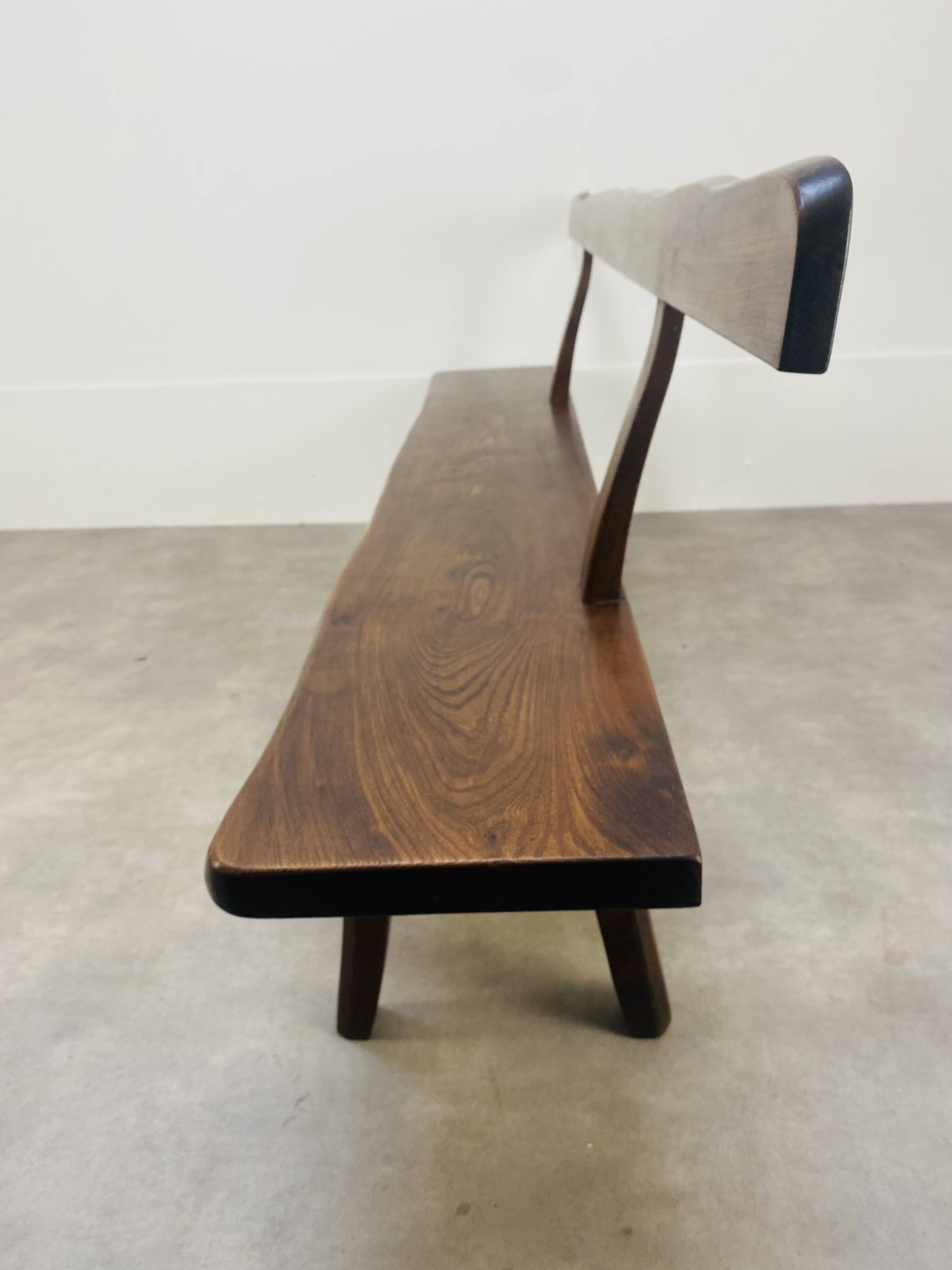 Brutalist elm bench