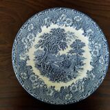 8 blue & white plates