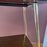 Vintage TV cabinet, 60s Formica server, gold-legged table.