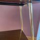 Vintage TV cabinet, 60s Formica server, gold-legged table.