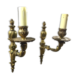 Paire d'applique en bronze 1 lumière