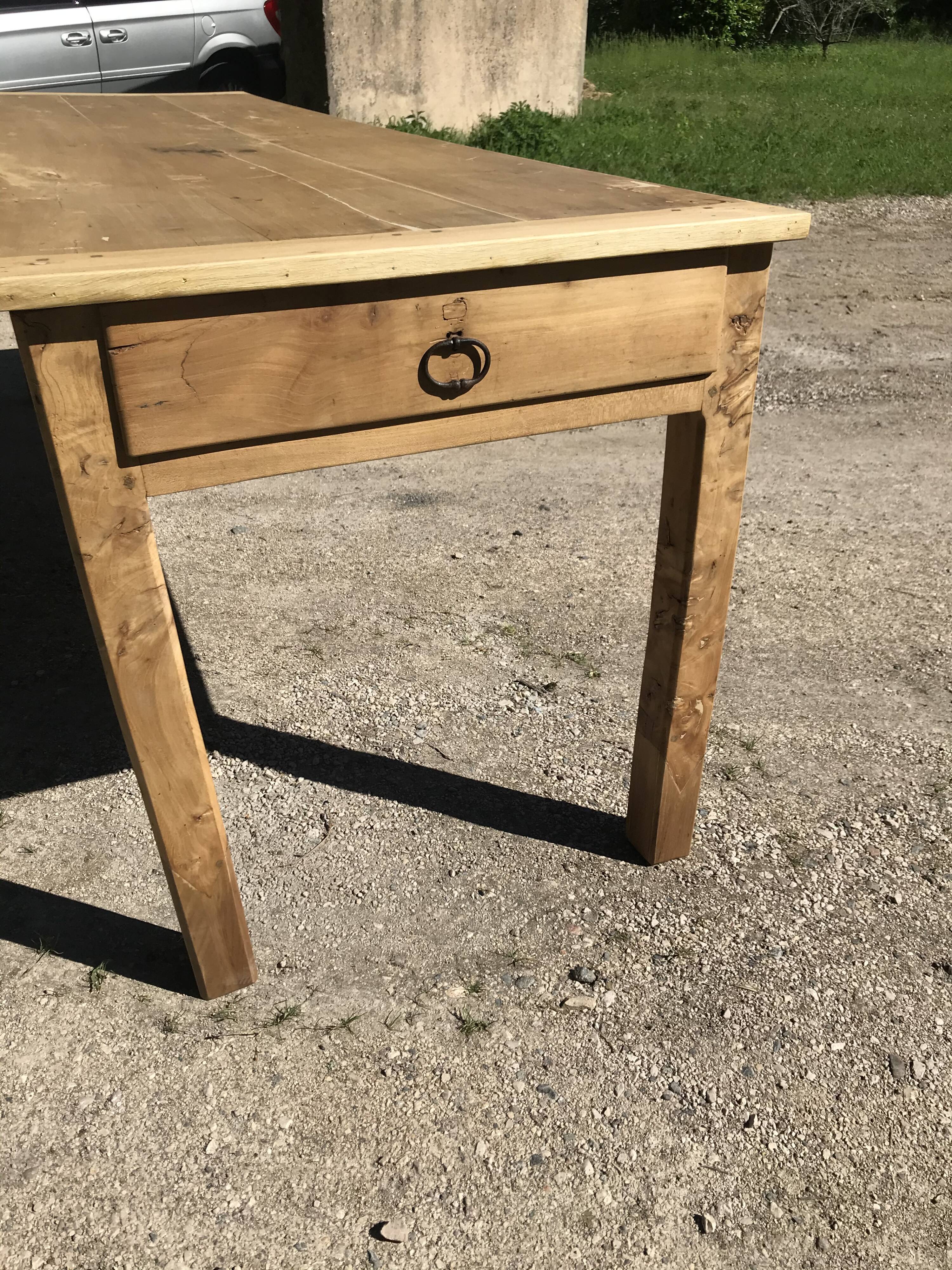 Renovated and enhanced old farm table 19th
