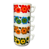 Arcopal coffee cup lotus flower pops 70s