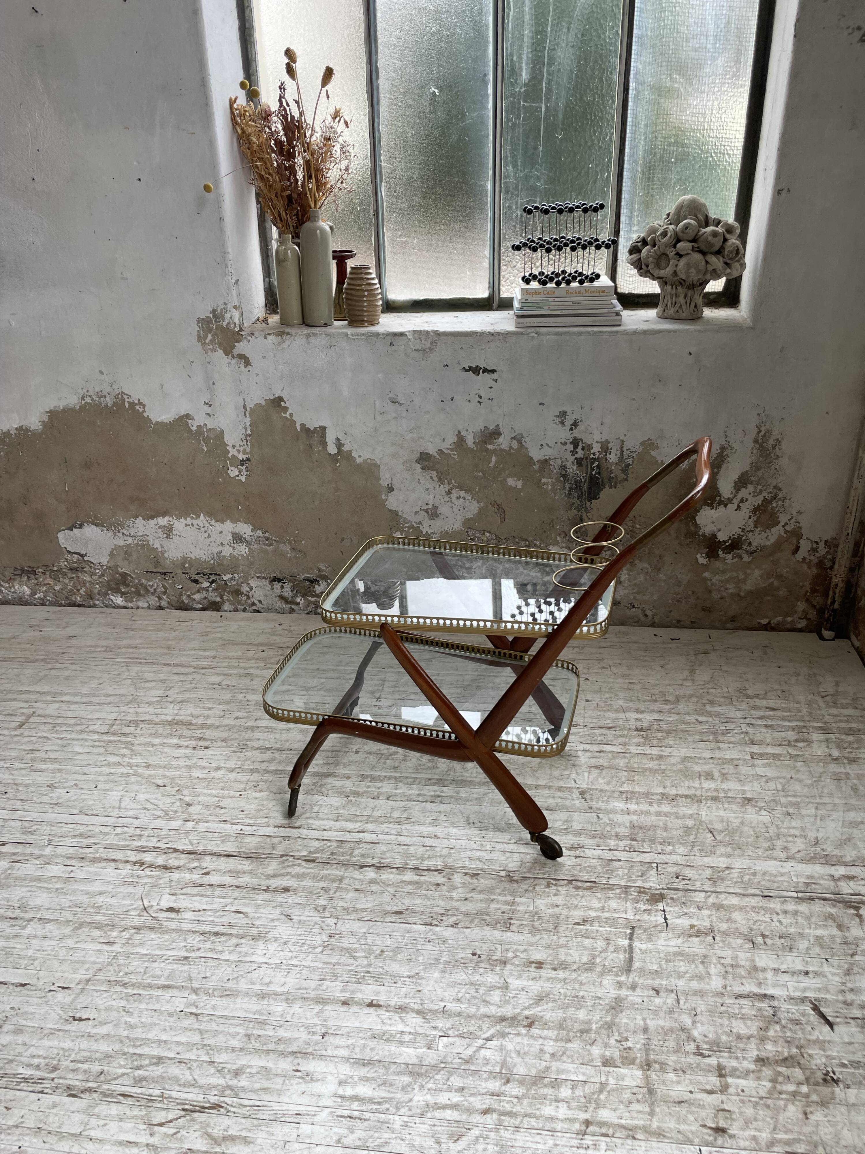 Italian Cesare Lacca style trolley, 1950s