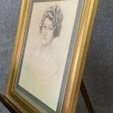 Gaston de Cirmeuse (1886-1963): Portrait of a young woman in charcoal around 1920