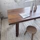 Brutalist oak table by De Puydt, Belgium 1970