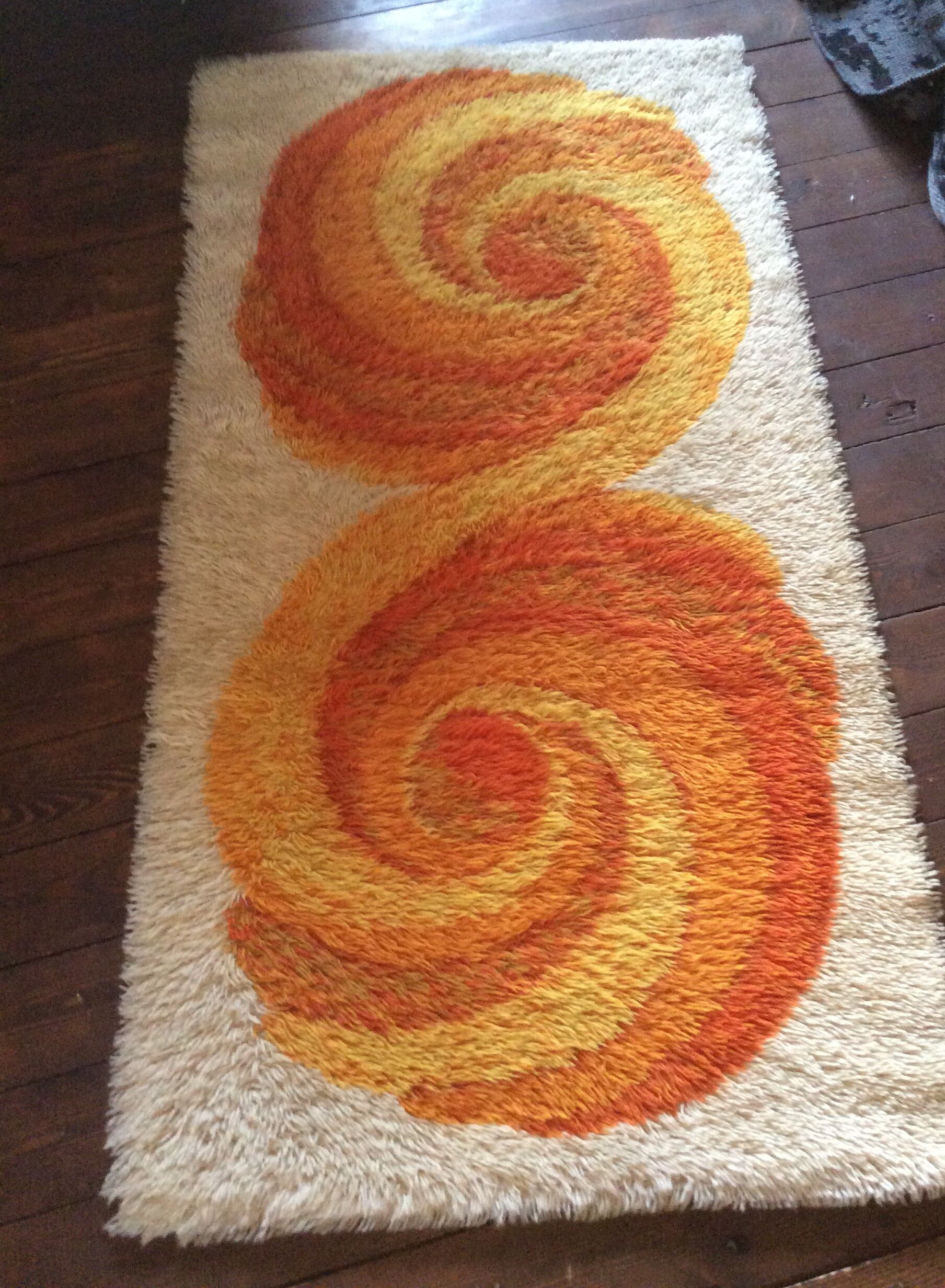 Duo de tapis Bergrya par Bergoos des années 60