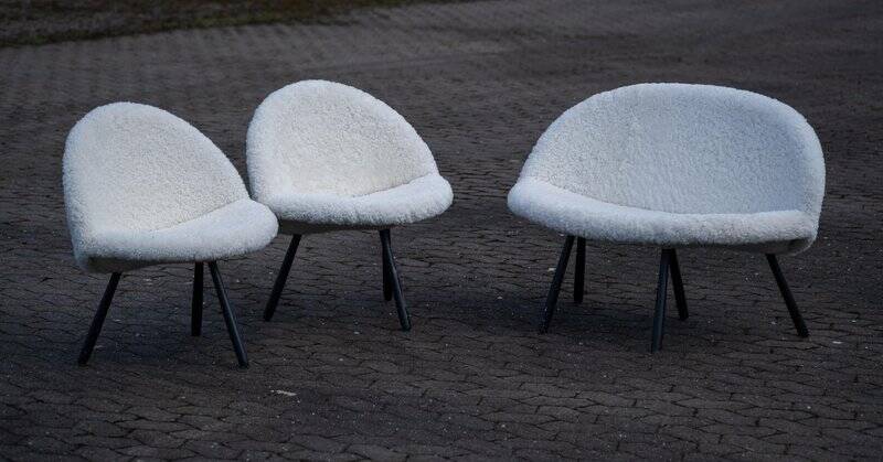 Canapé et Fauteuils Mid-Century, Danemark, 1960s, Set de 3