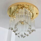 Novaresi Murano glass ceiling lamp, 1970