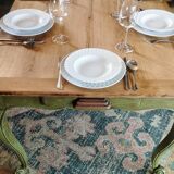 Olive green patinated table