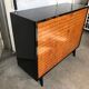 Vintage black lacquered buffet and wood Maurice Flachet