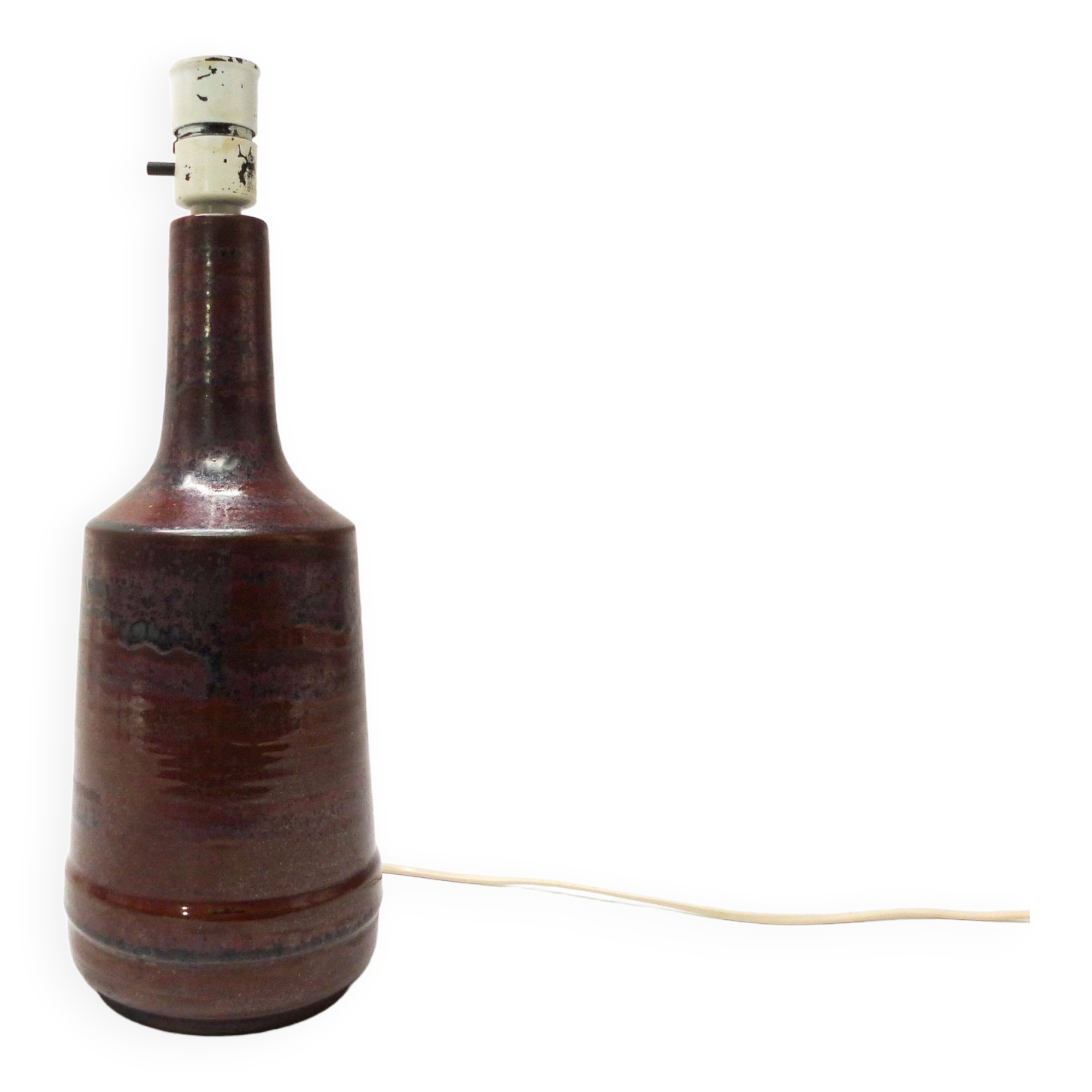 Scandinavian oxblood ceramic lamp Désirée Stentoj 1970