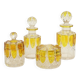 Art Deco Toilet Set Val Saint Lambert Crystal Perfume Bottle Dressing Table