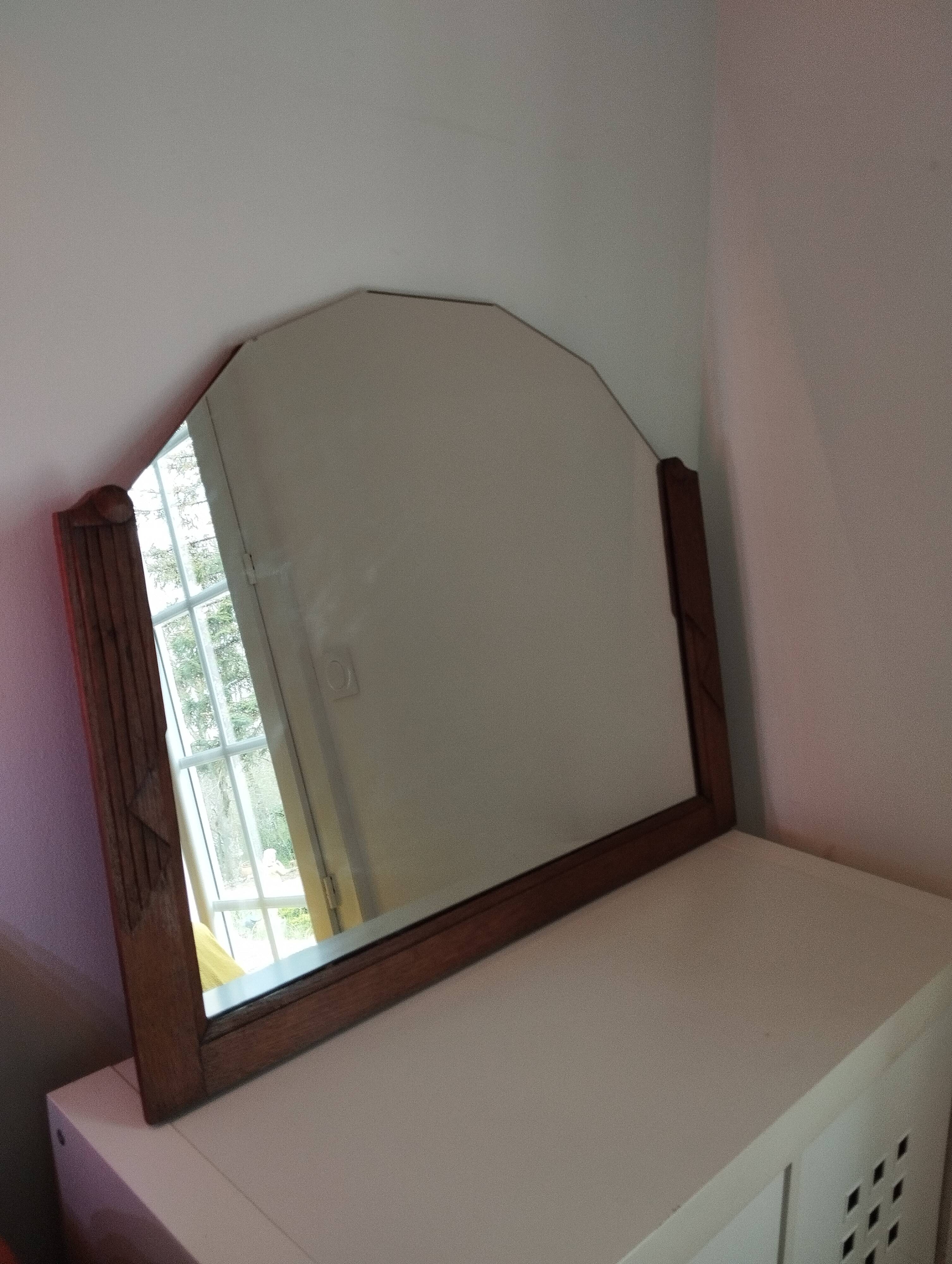 Vintage beveled mirror