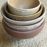 Lot of 5 sandstone bowls